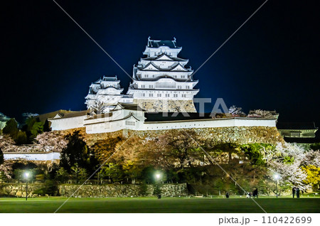 姫路城 サクラの夜景 姫路城 サクラの夜景 110422699