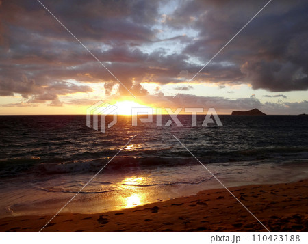 Early Morning Sunrise on Waimanalo Beach Early Morning Sunrise on Waimanalo Beach 110423188