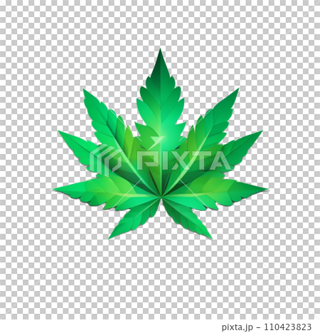 Hemp leaf icon illustration 110423823