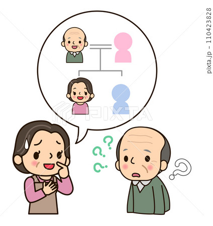 目の前の人が誰かわからない認知症の男性 110423828