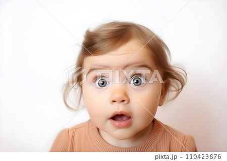 びっくりしている赤ちゃん3 AI生成画像 びっくりしている赤ちゃん3 AI生成画像 110423876
