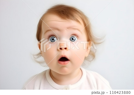 びっくりしている赤ちゃん5 AI生成画像 びっくりしている赤ちゃん5 AI生成画像 110423880