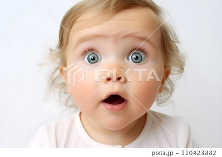 びっくりしている赤ちゃん7 AI生成画像 びっくりしている赤ちゃん7 AI生成画像 110423882