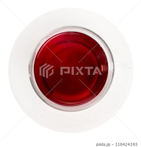 Red tea in glass cup 110424193