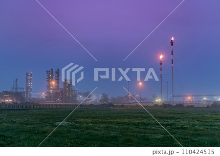 Oil refinery view Oil refinery view 110424515