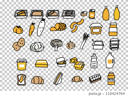 每天吃的食物的插圖集 110424764