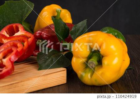 Colored bell peppers 110424919