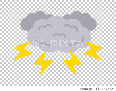 illustration of thundercloud 110425712