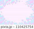 ハートがいっぱいのバレンタインのフレーム背景イラスト 110425754