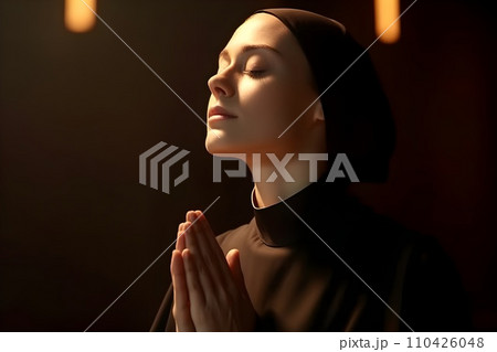 祈るシスター13　AI生成画像 110426048