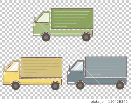 Set illustration of trucks 110426342