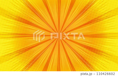 yellow background with rays 110426602