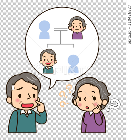 目の前の人が誰かわからない認知症の女性 目の前の人が誰かわからない認知症の女性 110426827