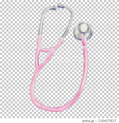 ピンク色の聴診器 ピンク色の聴診器 110427817