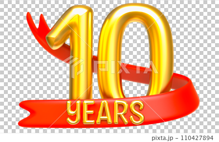 Happy Anniversary Number Years Gold 3D Render Happy Anniversary Number Years Gold 3D Render 110427894