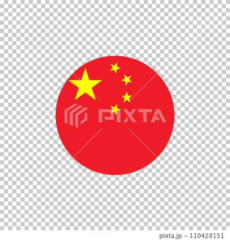 Round China flag emblem badge vector illustration 110428151