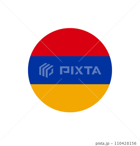 Round Armenia flag emblem badge vector illustration Round Armenia flag emblem badge vector illustration 110428156