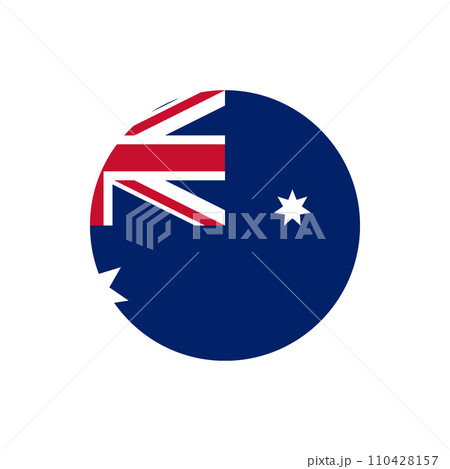 Round Australia flag emblem badge vector illustration Round Australia flag emblem badge vector illustration 110428157