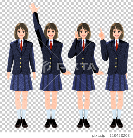 女子学生のポーズ集 女子学生のポーズ集 110428208