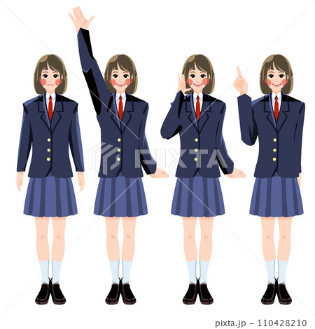 女子学生のポーズ集 110428210