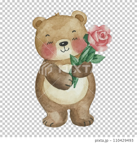 Cute Bear Valentines Day 110429493