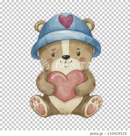 Cute Bear Valentines Day 110429528