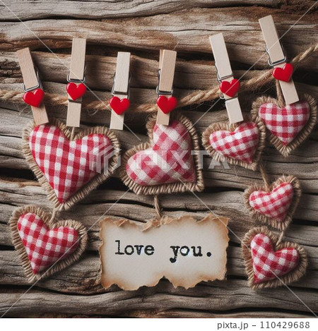 heart shaped cookies on wooden background heart shaped cookies on wooden background 110429688