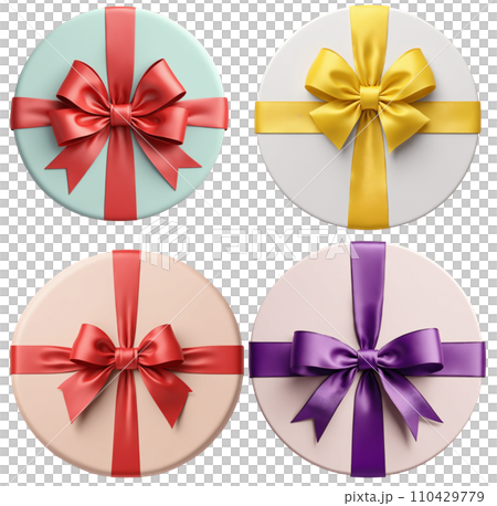 円型のギフトボックスのセット 円型のギフトボックスのセット 110429779