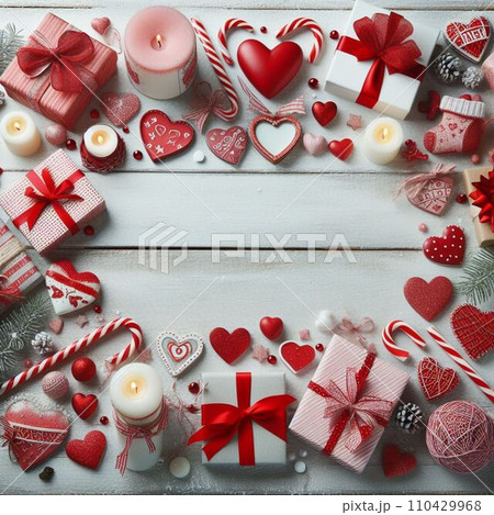 red heart on wooden background red heart on wooden background 110429968