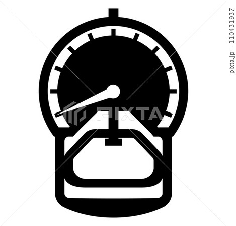 シンプルなアナログ握力計のモノクロのアイコンのイラスト素材 [110431937] - PIXTA