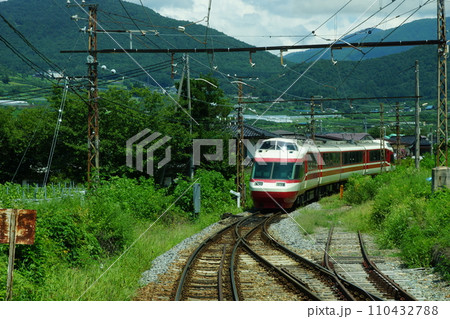 長野電鉄からの車窓風景 1000系(旧小田急DSE) 長野電鉄からの車窓風景 1000系(旧小田急DSE) 110432788