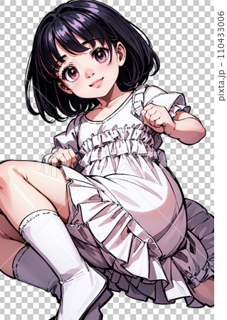 5歲左右的女孩插畫 110433006