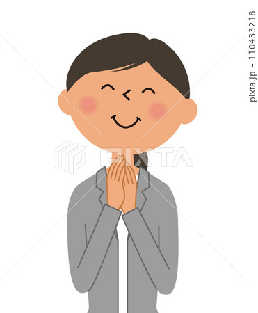喜ぶスーツの女性 110433218