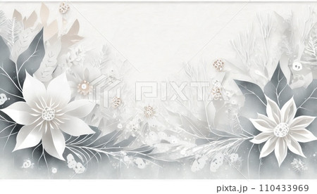 白い花　AI生成画像 110433969