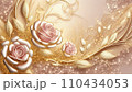 金色のバラ　AI生成画像 110434053