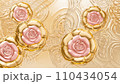 金色のバラ　AI生成画像 110434054