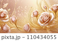 金色のバラ　AI生成画像 110434055