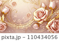 金色のバラ　AI生成画像 110434056