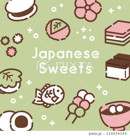 シンプルな和菓子の背景b_2 110434143