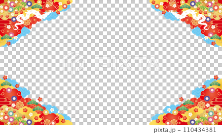 BG素材-早春龍2-4向量圖 110434381