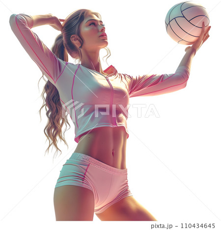 volleyball player, AI generated content 110434645