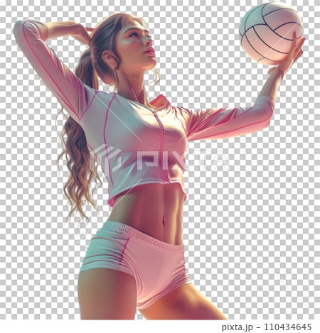 volleyball player, AI generated content 110434645