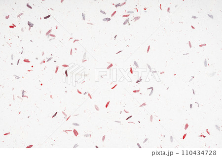 Handmade recycled flower and leaf paper. 110434728