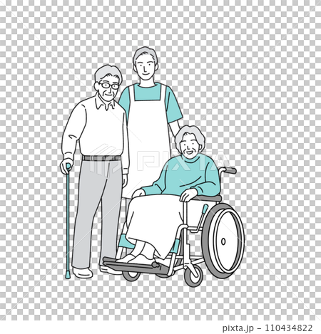 Nursing care person illustration 110434822