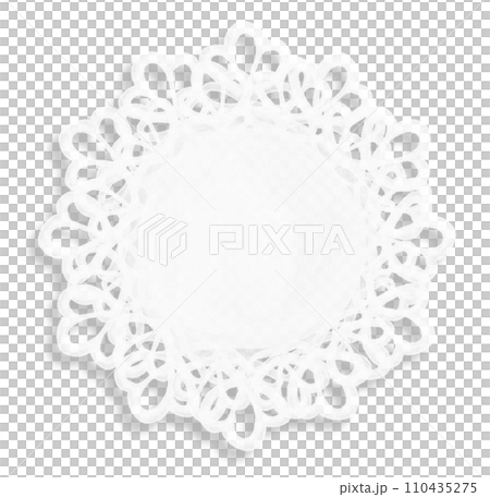 レースペーパー素材イラスト 110435275