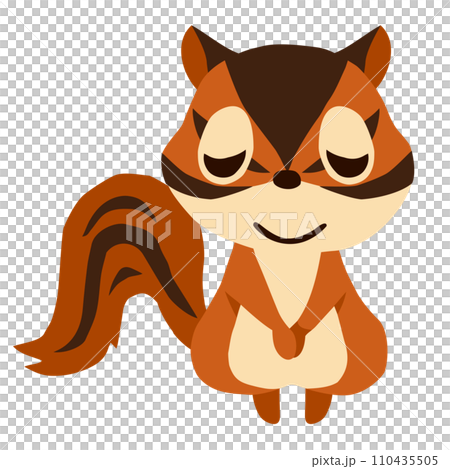 手描きのかわいいシマリスキャラクター5 (お辞儀ポーズ) 手描きのかわいいシマリスキャラクター5 (お辞儀ポーズ) 110435505