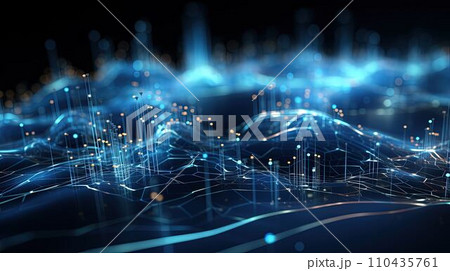 大都市・近未来・ネットワークイメージ 110435761