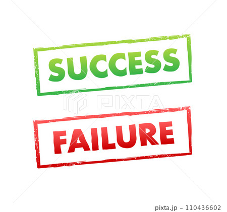 Success and Failure Stamps Vector Illustration...のイラスト素材 [110436602 ...