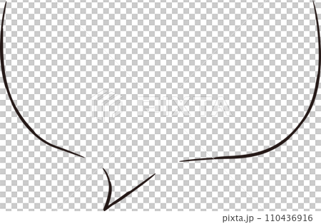 Round handwritten speech bubble frame, thin marker style Round handwritten speech bubble frame, thin marker style 110436916