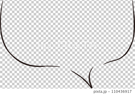 Round handwritten speech bubble frame, thin marker style Round handwritten speech bubble frame, thin marker style 110436917